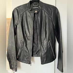 Express Black Faux Leather jacket